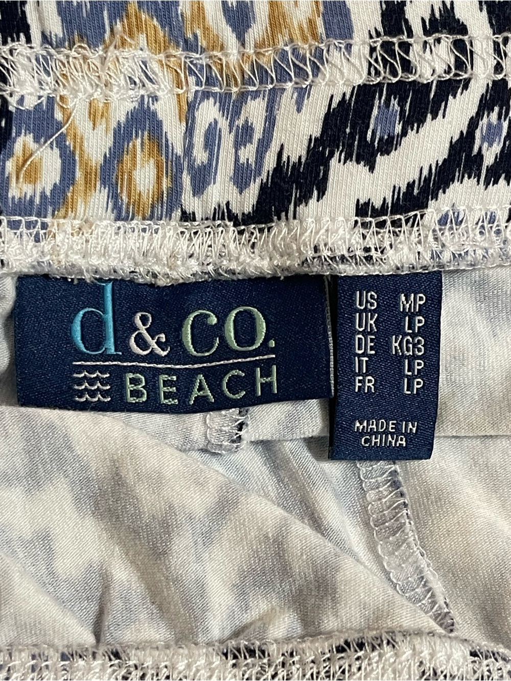 DENIM & CO BOHEMIAN BEACH MOSAIC GYPSY PANTS SZ MP - Picture 6 of 7